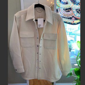 & Other Stories Creme Wool Shirt Jacket (Shacket)